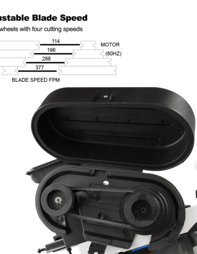 BS-1018B Maquina Sierra Cinta Horizontal Tipo Tijera