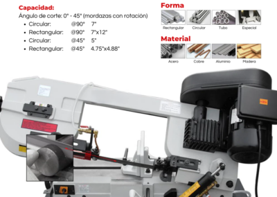 BS-712N Máquina Sierra Cinta con Abertura Trifásica