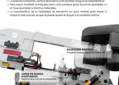 BS-712N Máquina Sierra Cinta con Abertura Trifásica