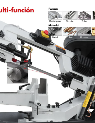 BS-712R Máquina Sierra Cinta con Abertura Monofásica