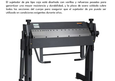 Dobladora de lámina universal 40 pulgadas calibre 12 modelo PBB-4012 con control de pie